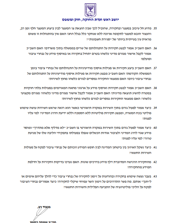 רוטמן נגד היועמ"שית: "לא ענתה לשאלות שהופנו אליה - הציבור ישפוט" 