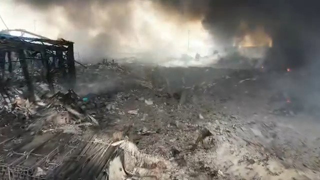 המכתש שנוצר בעקבות הפיצוץ