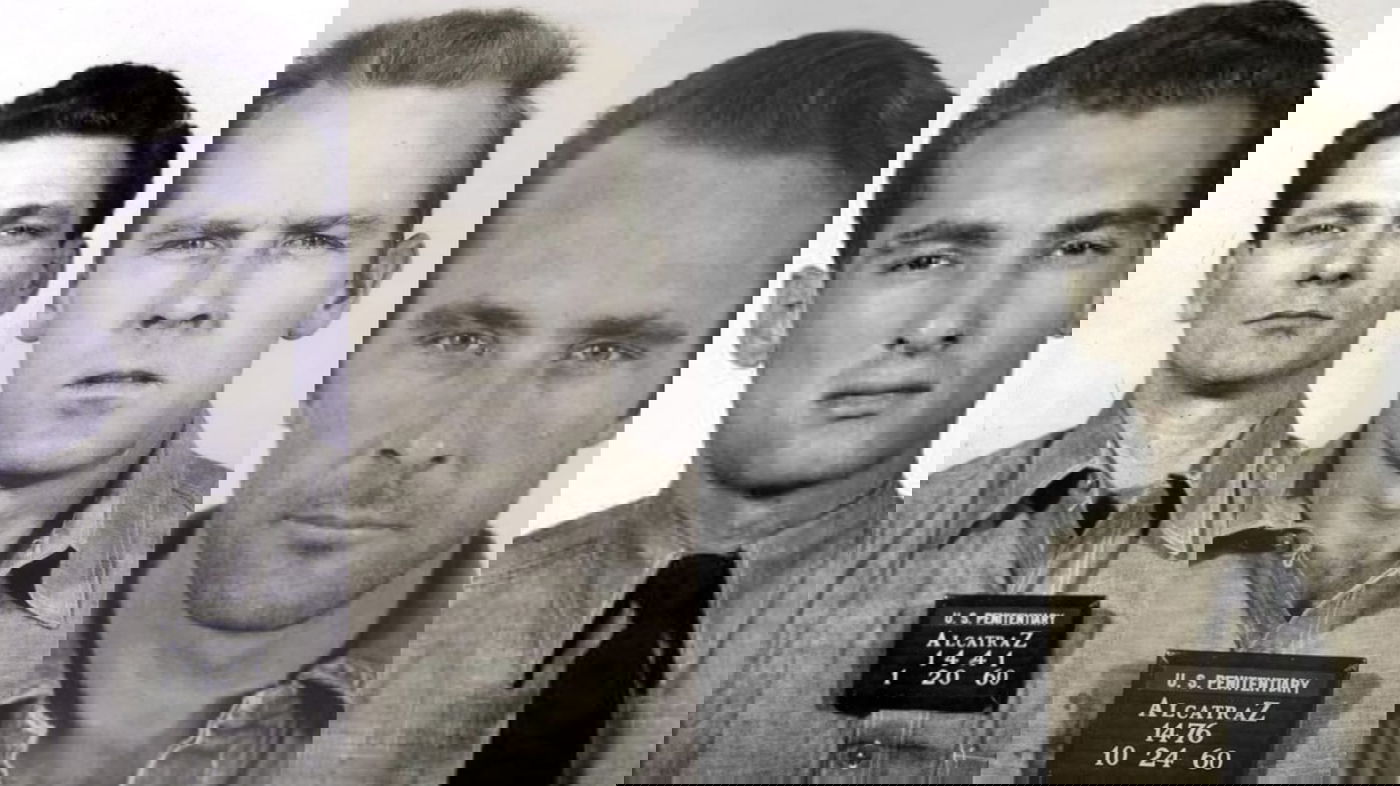 ארבעת הפושעים: מימין לשמאל: אלן ווסט, קלרנס אנגלין, ג'ון אנגלין ופרנק מוריס