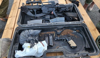 חלק מהשלל שנתפס בשטחים, הלילה