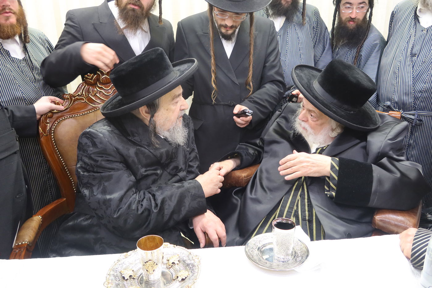 האדמו"ר מתולדות אברהם יצחק בביקור אצל הגה"צ רבי יעקב מאיר שכטר