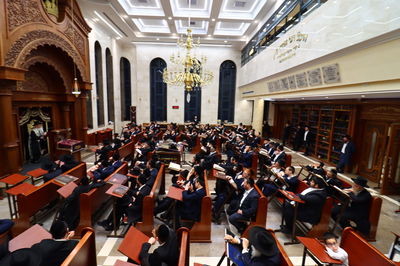 עצרת מספד בישיבת 'גאון יעקב' 