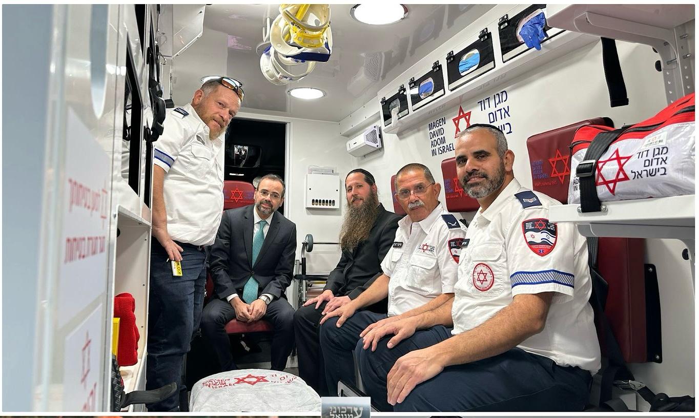מד"א חונך אמבולנס ממוגן ירי ושירותי הצלה חדשים בעמנואל