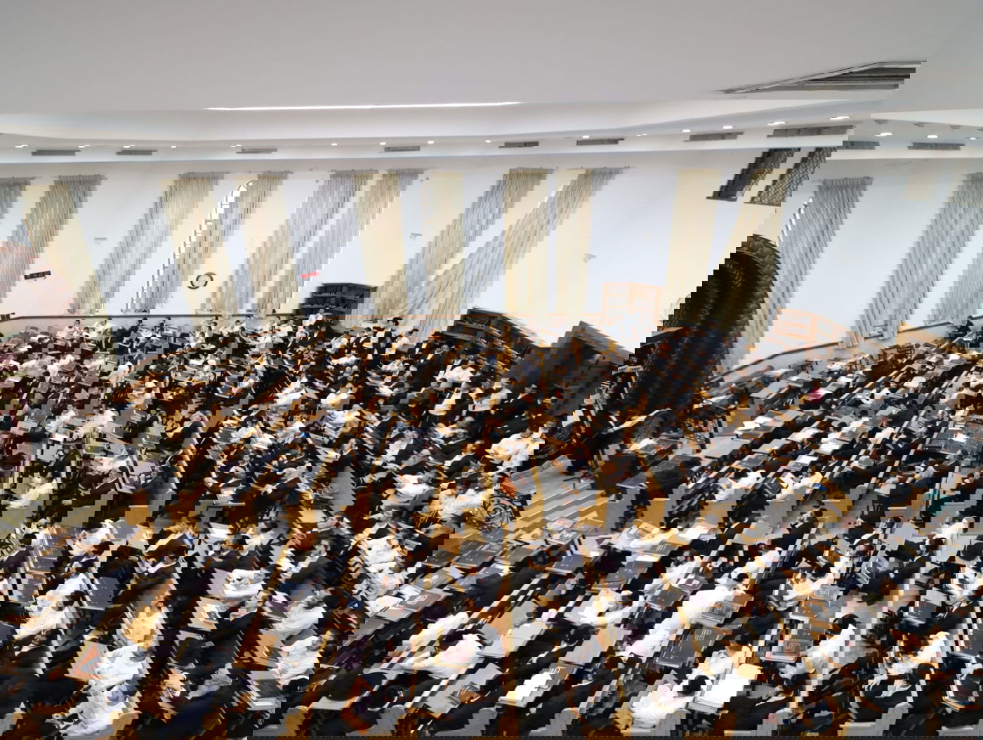 עצרת הספד בישיבת סבודקה על פטירת הגאון רבי נחמן פלונצ'ק זצ"ל