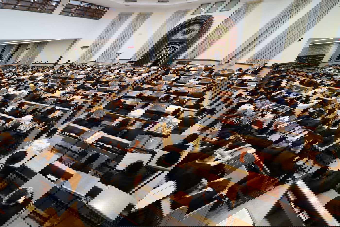 עצרת הספד בישיבת סבודקה על פטירת הגאון רבי נחמן פלונצ'ק זצ"ל