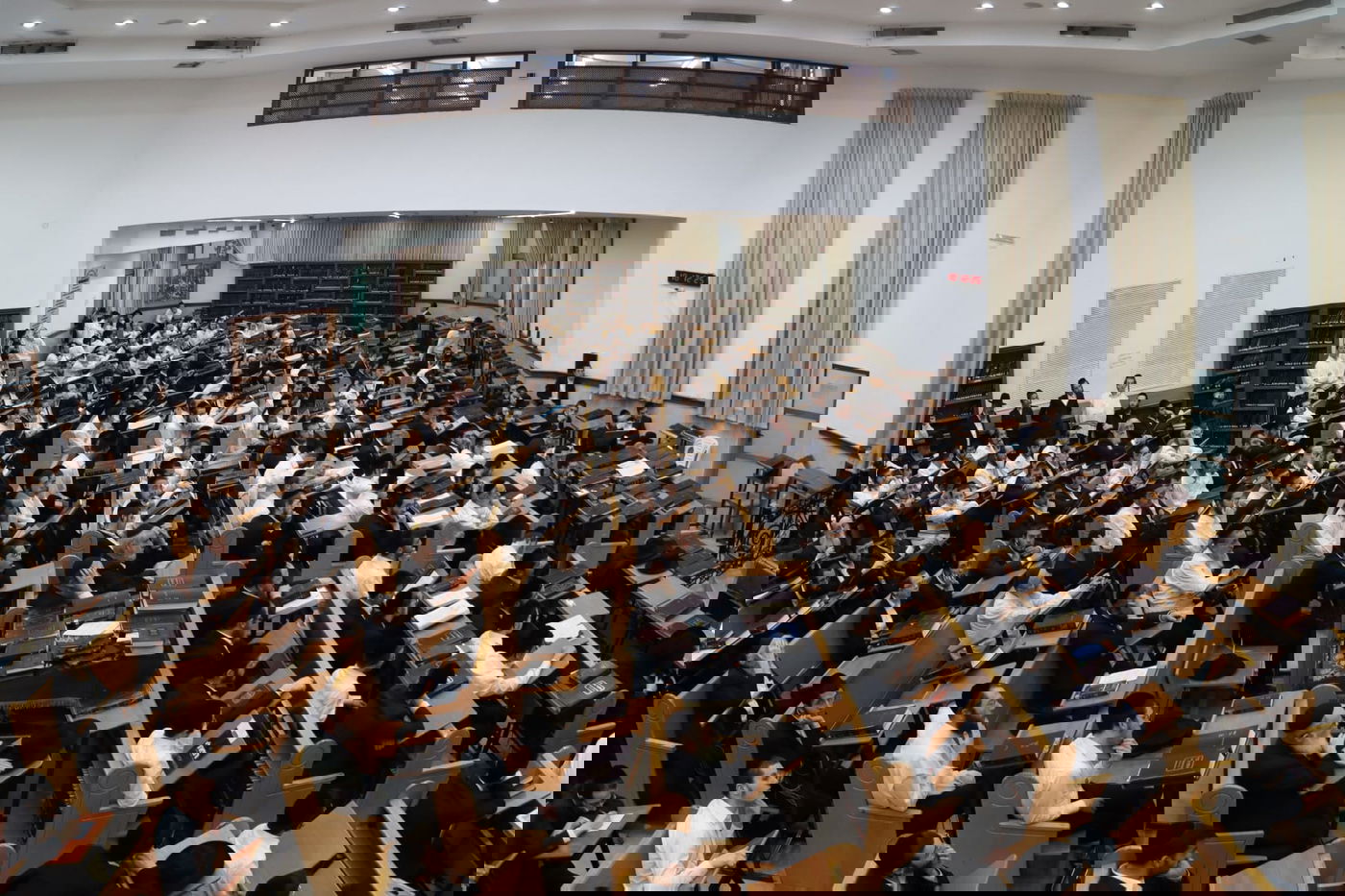 עצרת הספד בישיבת סבודקה על פטירת הגאון רבי נחמן פלונצ'ק זצ"ל