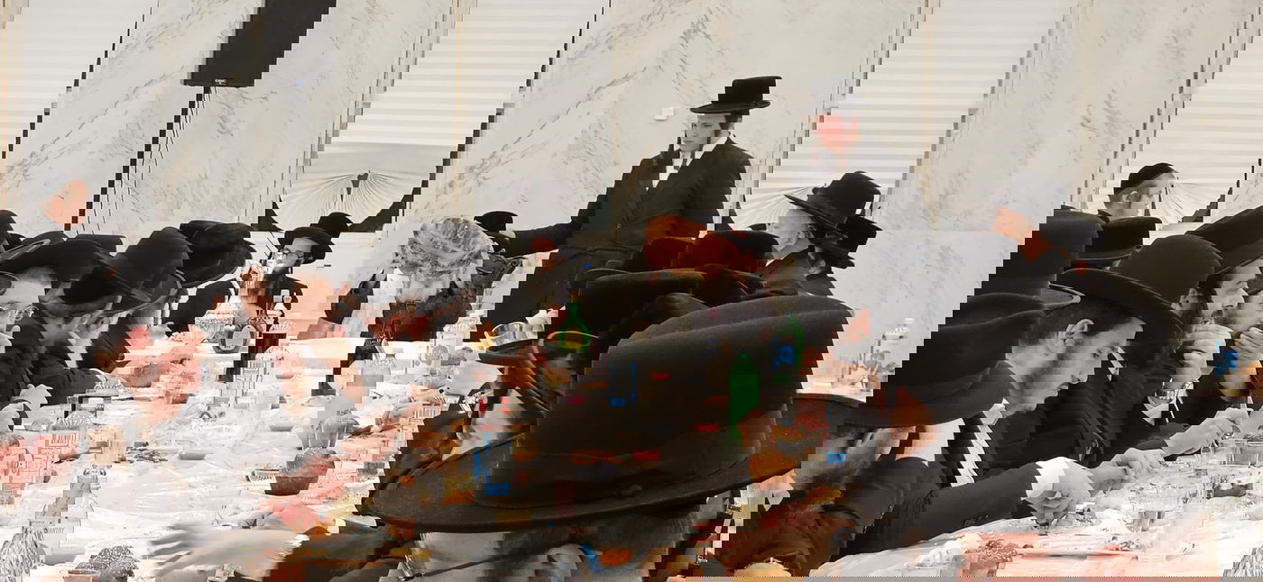 האדמו"ר מקוסען לייקווד בהילולת הרה"ק ר' ישעל'ע מקרעסטיר זי"ע