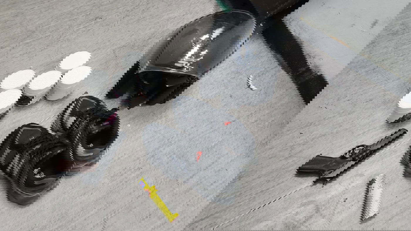 האקדח שנתפס ברשות החשוד