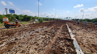 זירת הנפילה בנתב"ג, הבוקר