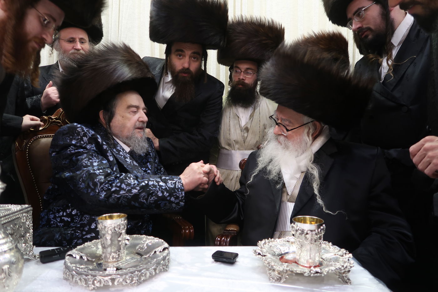 האדמו"ר ממשכנות הרועים בביקור אצל הגרי"מ שכטר