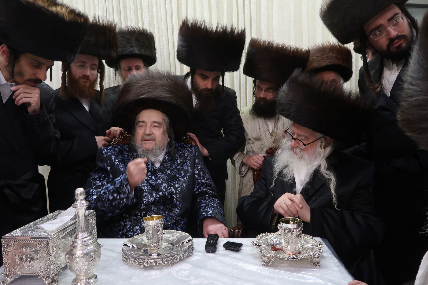 האדמו"ר ממשכנות הרועים בביקור אצל הגרי"מ שכטר