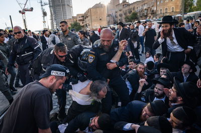 הפגנת על מעצר תלמידי ישיבות