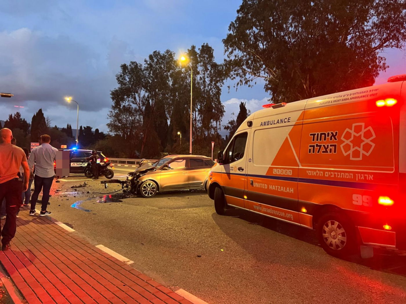 הזירה הקשה בכביש 4 בסמוך למושב לִימָן