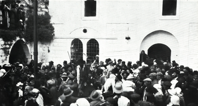 הכניסה לציון הרשב"י במירון 1920