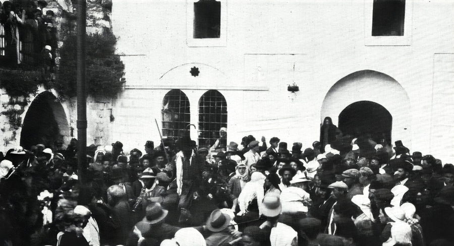 הכניסה לציון הרשב"י במירון 1920