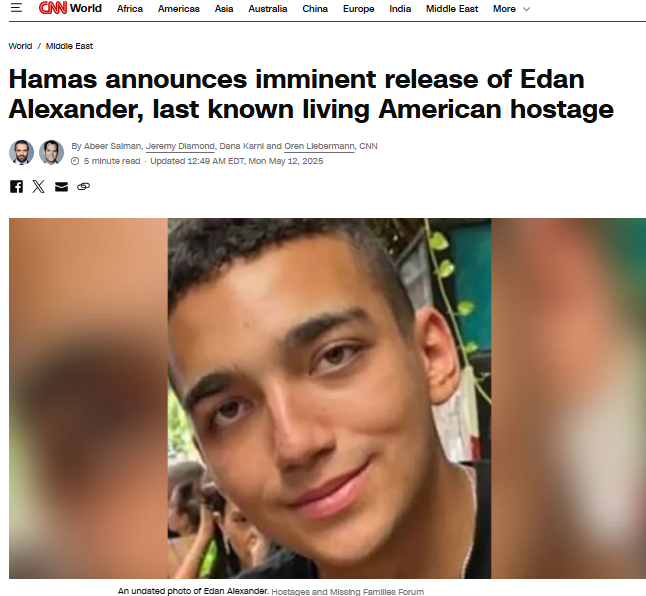 "האמריקני החי האחרון" | כולם מחכים לעידן: כך מסקרים בעולם את השחרור הצפוי