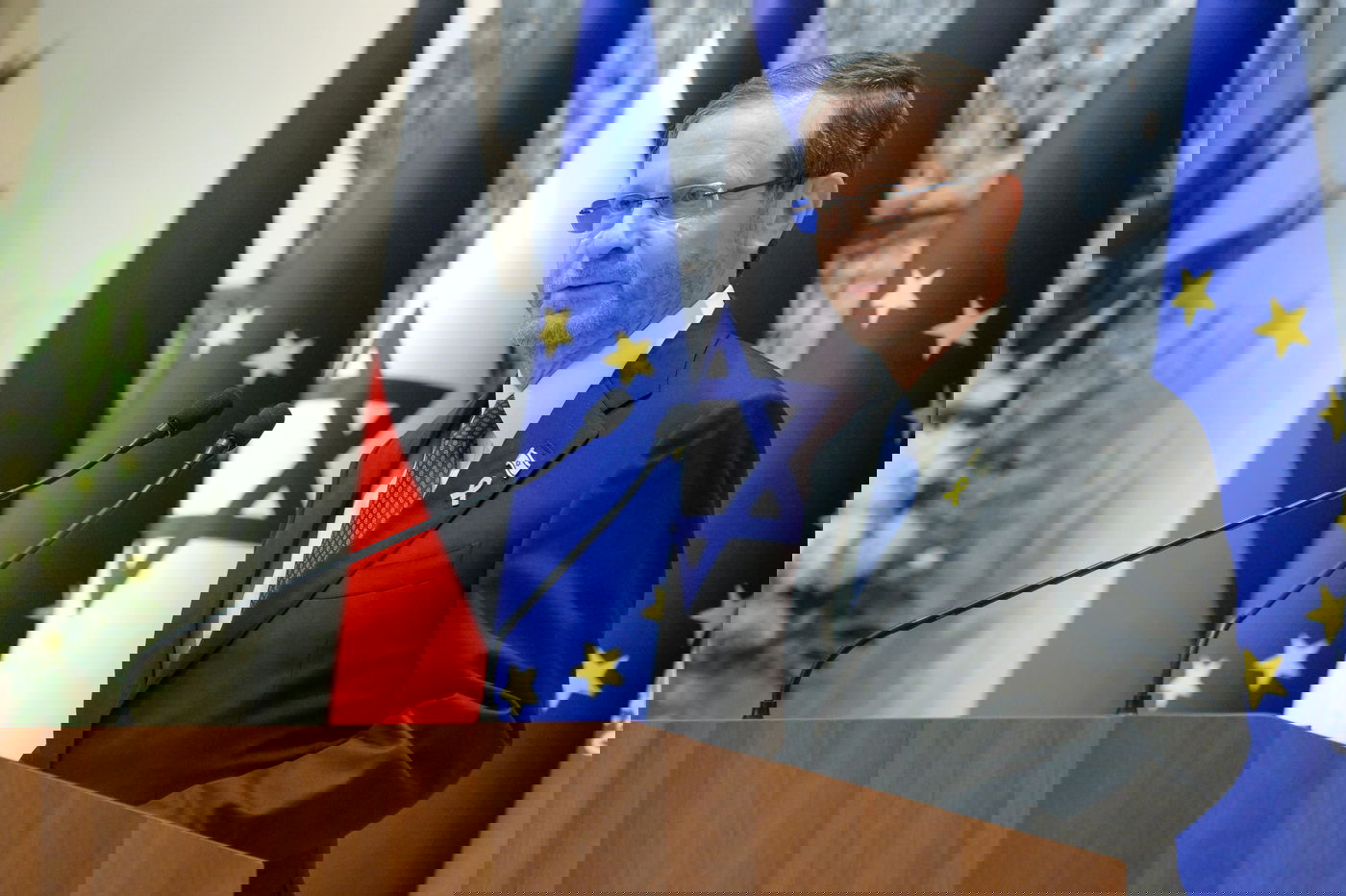 נשיא המדינה עם מקבילו הגרמני