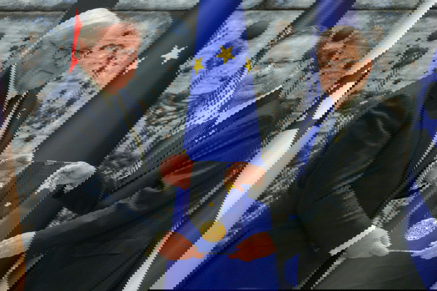 נשיא המדינה עם מקבילו הגרמני