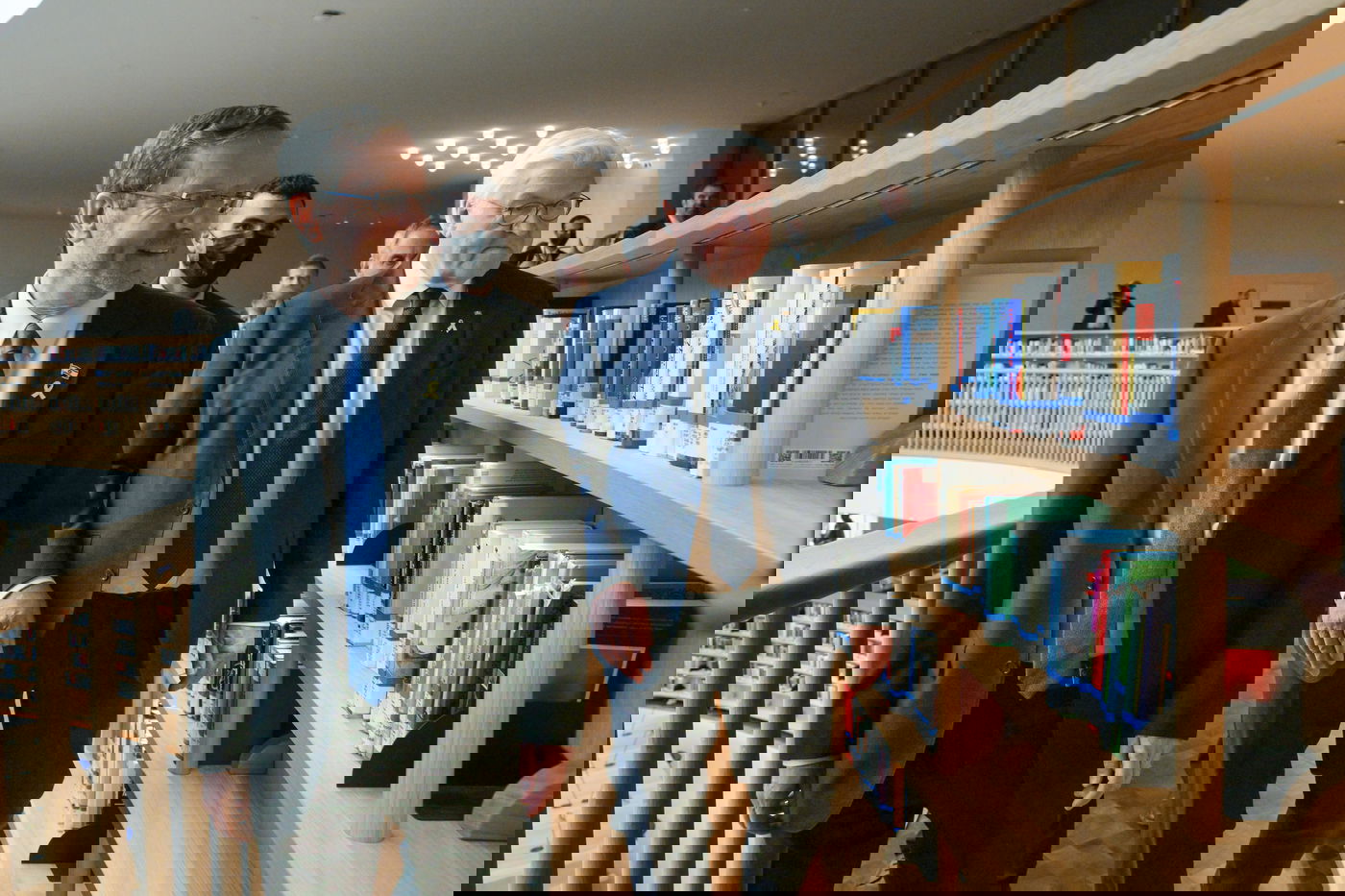 הרצוג ונשיא גרמניה בספריה הלאומית