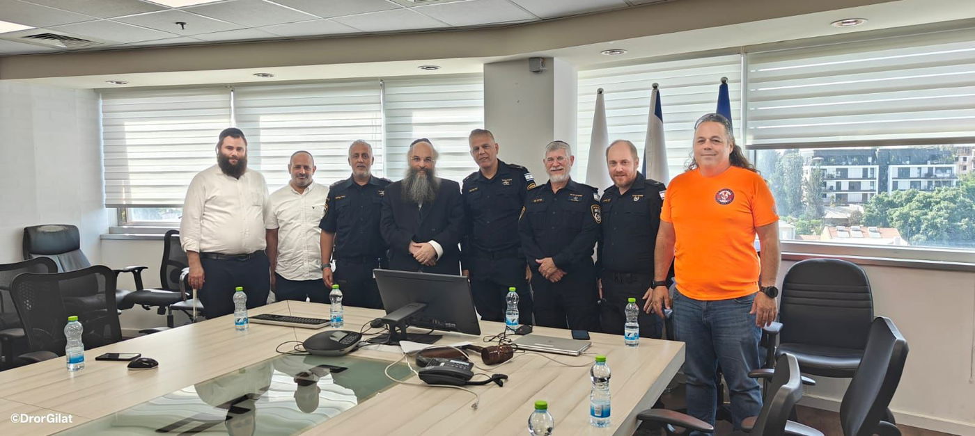 מפקד מרחב ירקון בפגישת עבודה עם בכירי ארגון זק"א ת"א