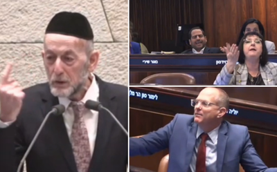 מקלב בנאומו היום מול האפוזיציה