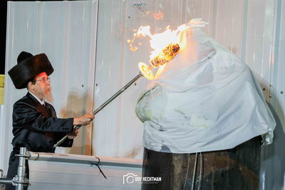 מעמד ההדלקה בחצה"ק באיאן במירון