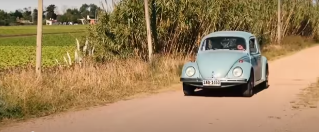 מוחיקה נוהג ברכבו, חיפושית משנת 1987