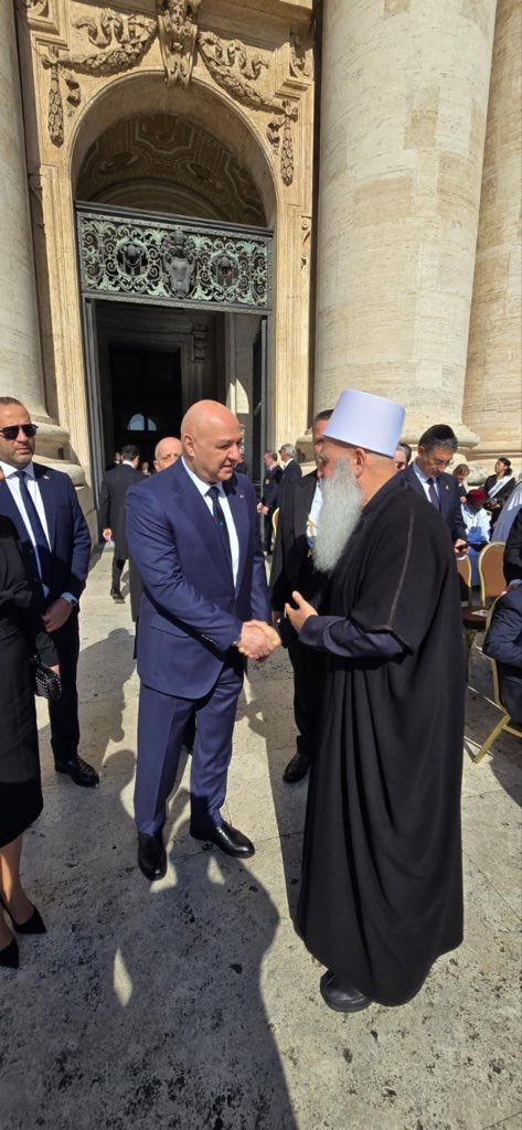 נשיא לבנון עם המנהיג הדרוזי טריף