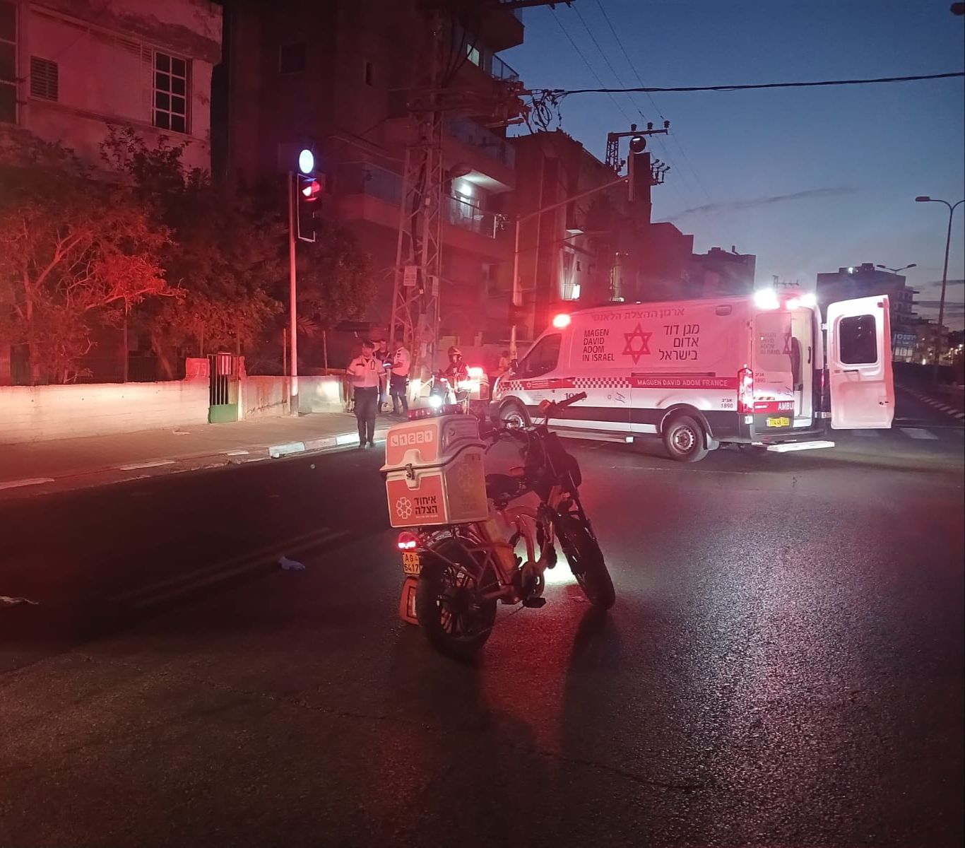 זירת התאונה בבני ברק