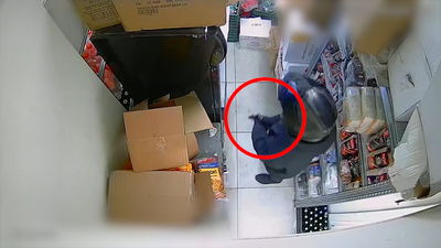 שדדו חנות נוחות בתחנת דלק עם אקדח דמה ונמלטו | תיעוד