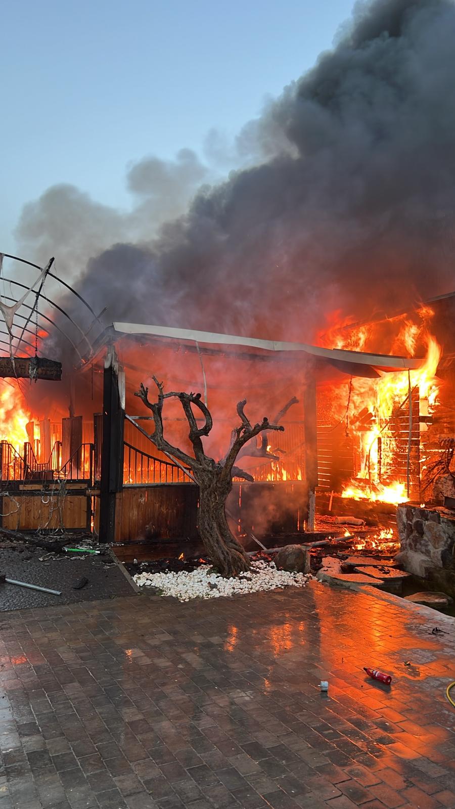 שריפה בחוות סוסים באחיסמך