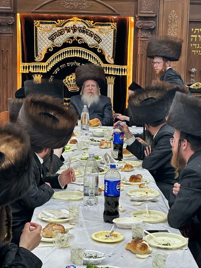 הרה"צ חיים מרדכי רוזנבוים במלווה מלכה בביתר