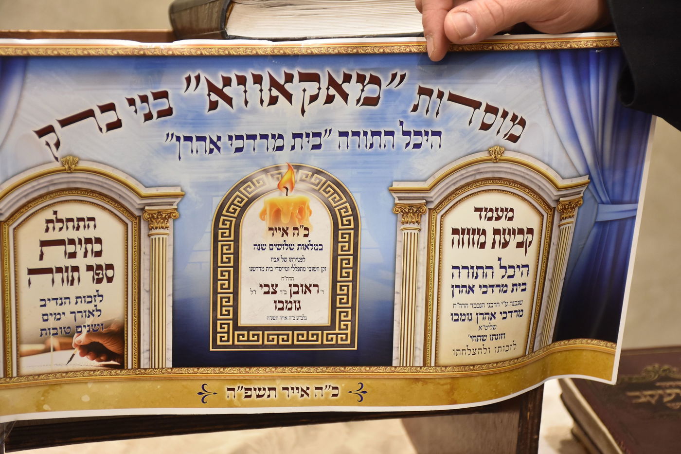 קביעת מזוזות להיכל התורה "בית מרדכי אהרן" מאקאווא בני ברק