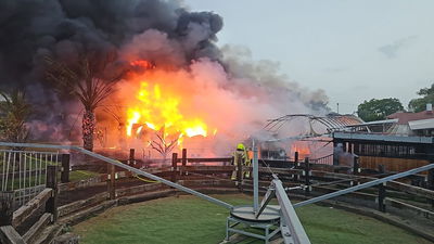 שריפה בחוות סוסים באחיסמך