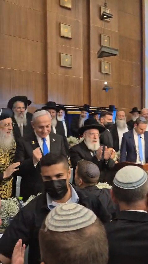 נתניהו מתקבל בשירת "לבנימין אמר"