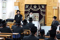 האדמו"ר מויז'ניץ בית שמש בביקור בישיבת ויז'ניץ באשדוד