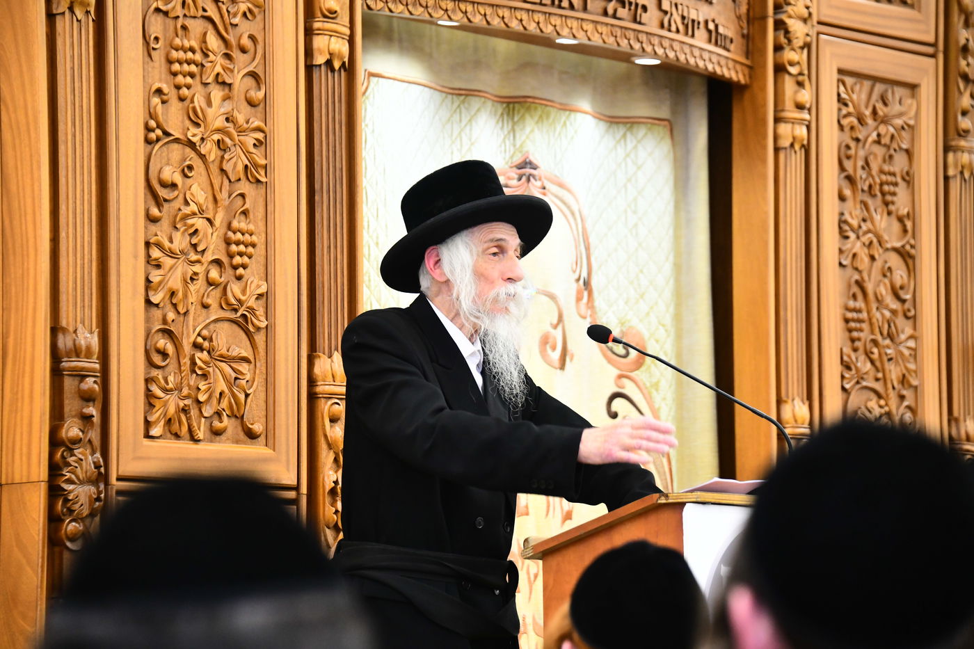 האדמו"ר מסטריקוב בשיחה בישיבת באבוב 