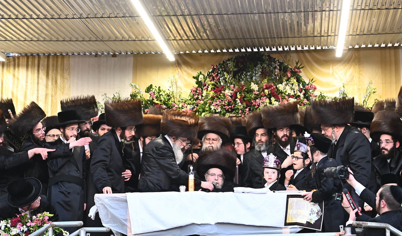 הכנסת ספר תורה לזכותו של האדמו"ר מבעלזא