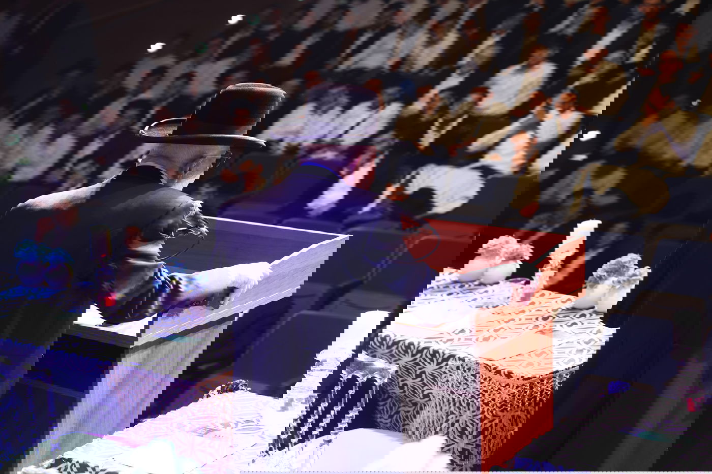 מעמד 'קבלת התורה' לבני הישיבות יוצאי צרפת 