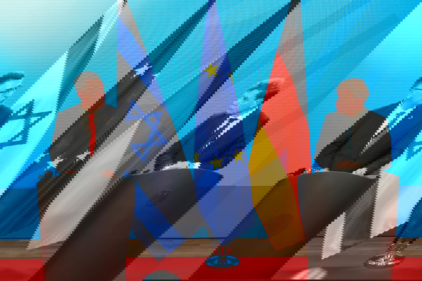 שר החוץ סער במסע״ת לצד שר החוץ של גרמניה