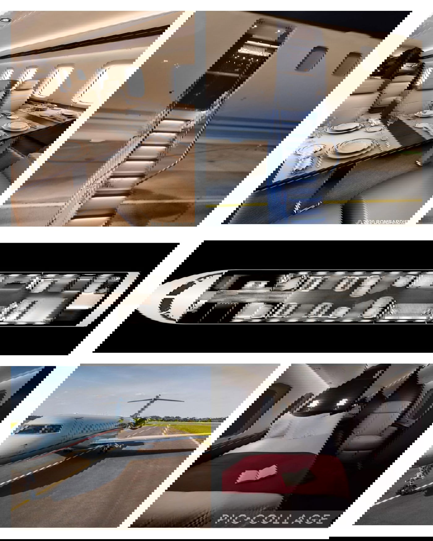 פנים המטוס הפרטי שבזה המריא האדמו"ר מגור לארה"ב