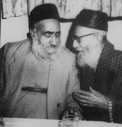 הרב יעקב מוצפי (משמאל) לצד הרב יהושע שהרבני