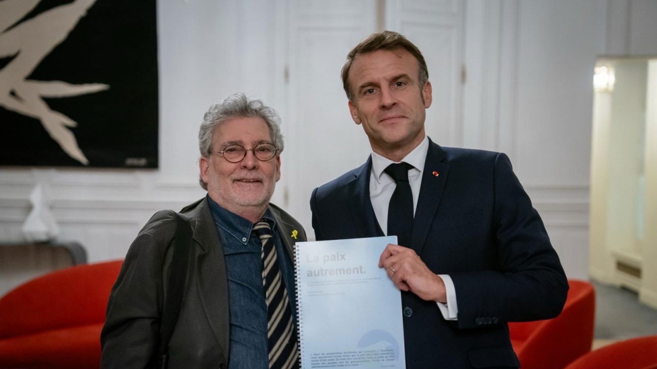 עופר ברונשטיין עם נשיא צרפת מקרון