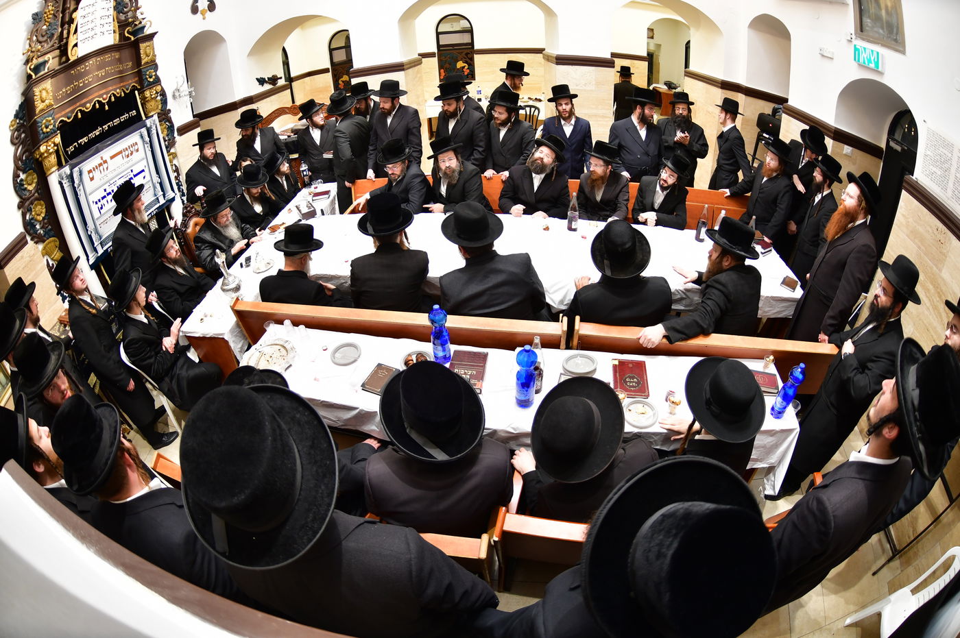 האדמו"ר משבט הלוי עם נדיבים בטבריה