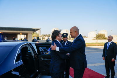 נשיא ארגנטינה ברחבת הכנסת 