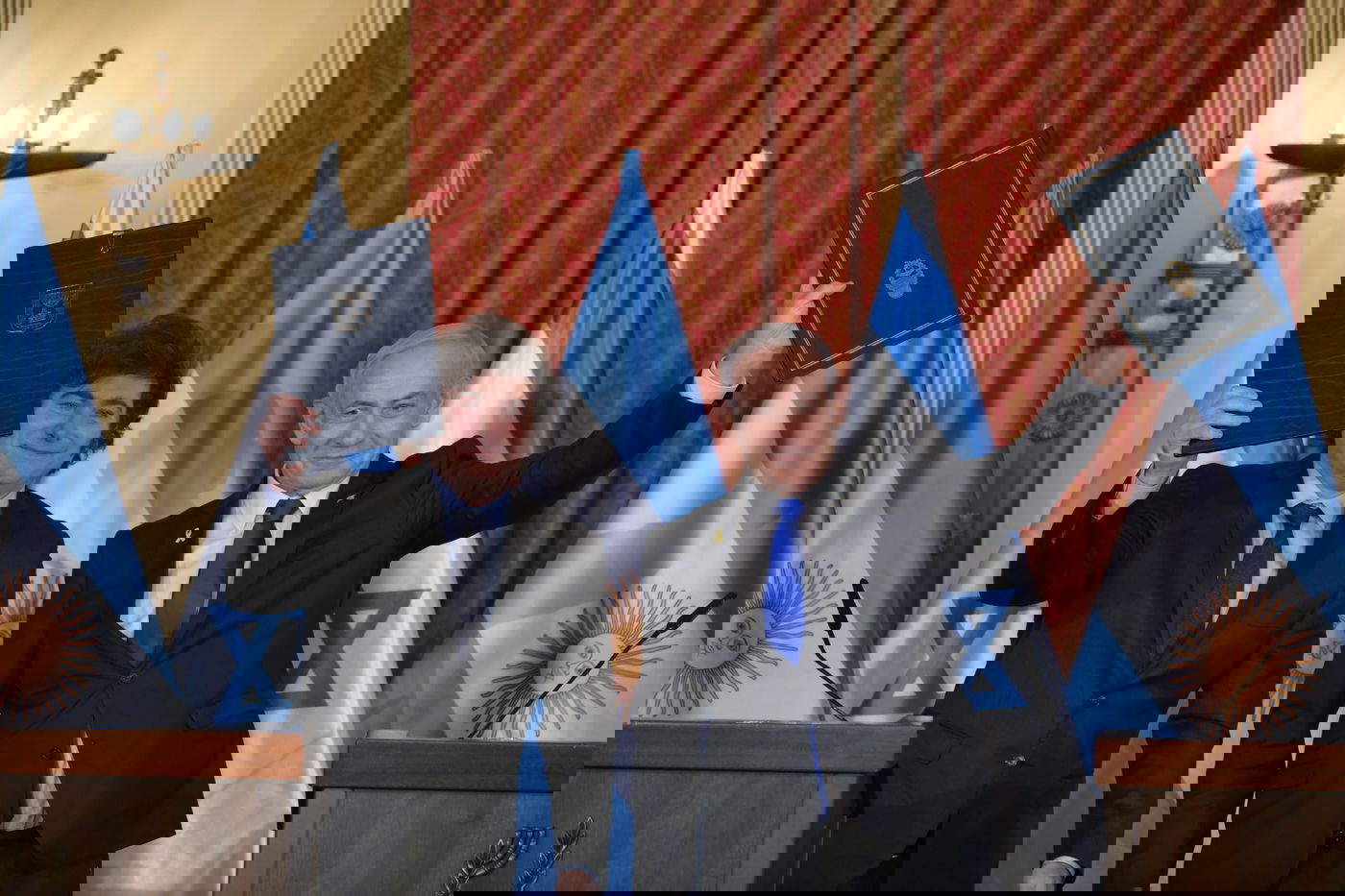 עם טלית לבנה בכותל ובקול צרוד: כך נפרד נתניהו מנשיא ארגטינה | צפו