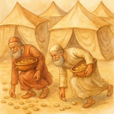 וְהַמָּן כִּזְרַע גַּד - המן במדבר