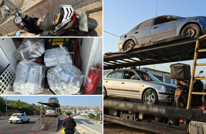 רכבים גנובים, סיגריות מוברחות ועוד | הפעילות שהייתה להגברת המשילות ביו"ש