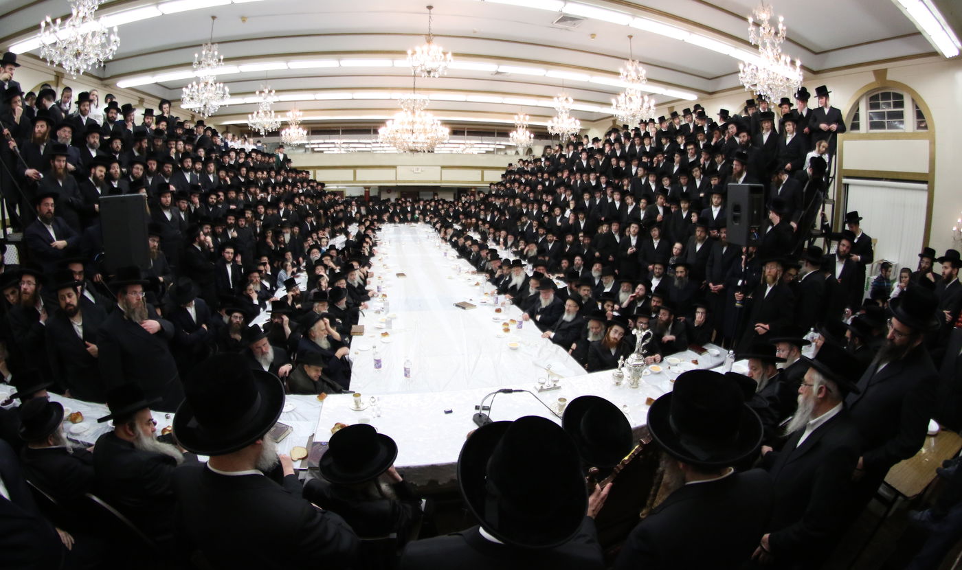 מעמד קבלת פנים לאדמו"ר מצאנז בביקורו הקודם בארה"ב