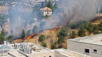 שריפת יער פרצה בסמוך לשכונה החרדית בירושלים; ישיבה וגן ילדים פונו | תיעוד 